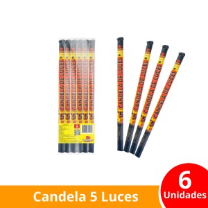 CANDELA DE 5 LUCES x 6u